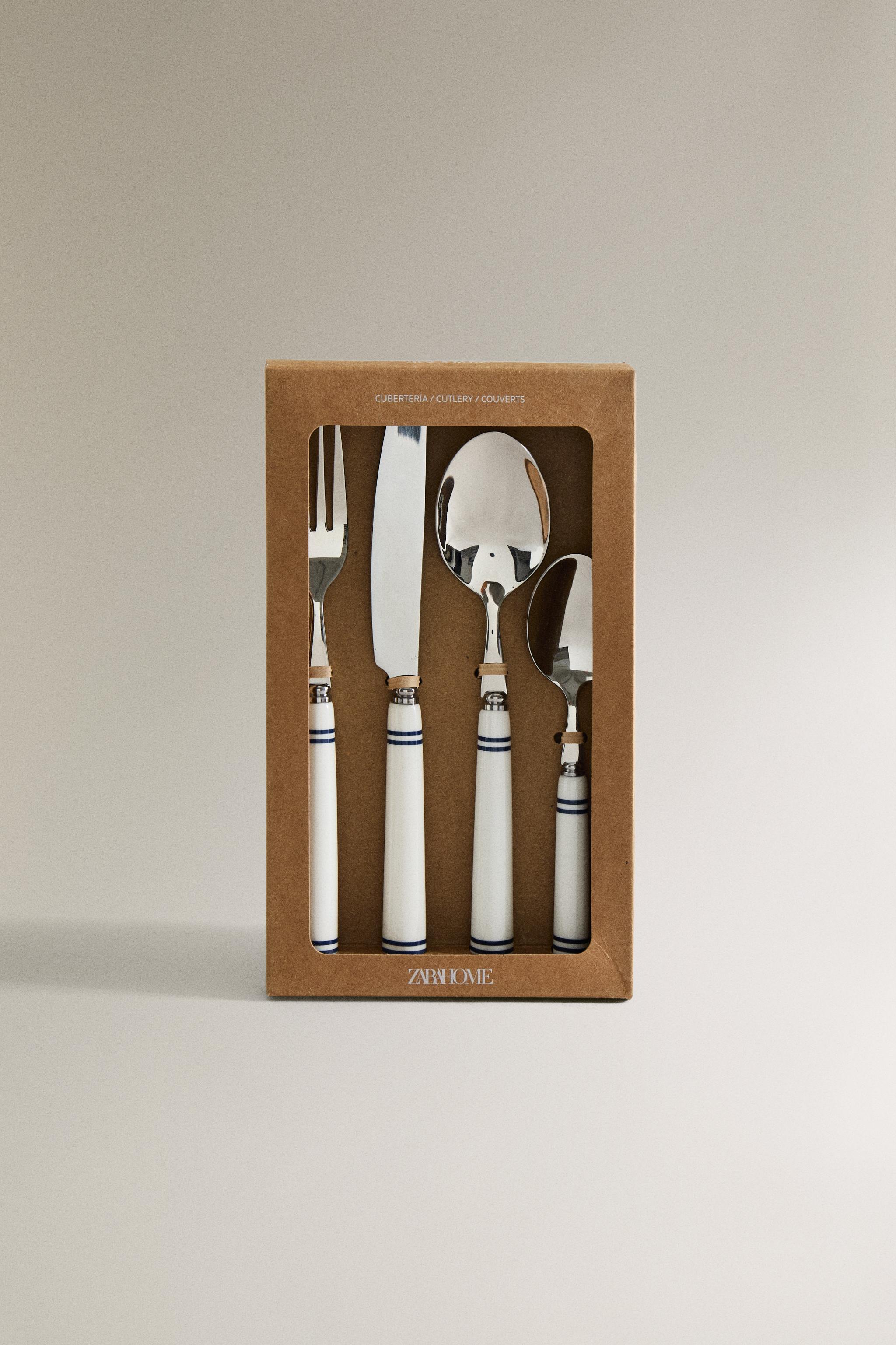 4-PIECE CERAMIC FLATWARE SET